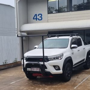 Style 10 Nudge bar with front removable rack, to suit Toyota Hilux 2015>