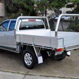 Alloy tray with 76mm Polished Alloy 'Style-rack' headboard