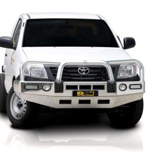 Big Tube Bullbar with Bumper Lights - Toyota Hilux - Polished finish
