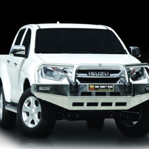 Big Tube Bullbar in Silver Hammertone finish to suit Isuzu D-Max  02/17-06/20