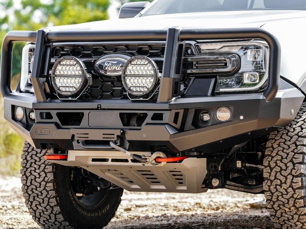 Genesis Loop Bar (Orange Recovery Points & Grey Bash Plate) for Ford Ranger PY (3-2022 on) & Everest (6-2022 on)