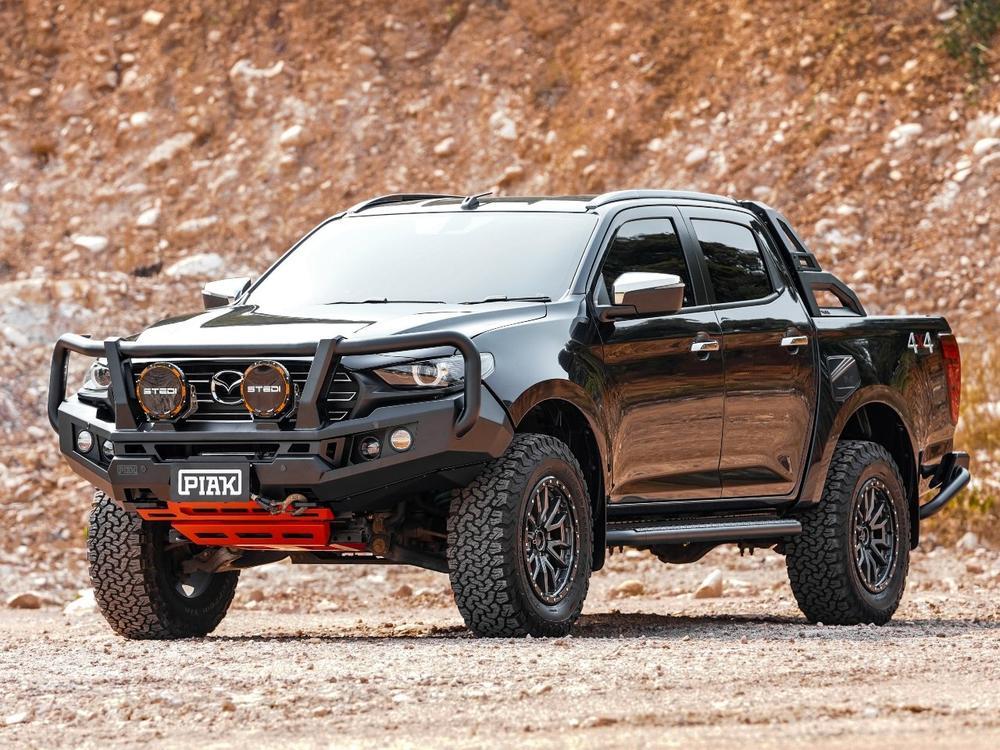 Genesis Loop Bar (Black Recovery Points & Orange Bash Plate) for Mazda BT-50 (7-2020 on)