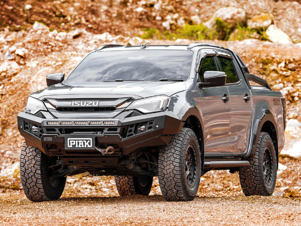 Genesis Non Loop Bar with Black Recovery Points & Bash Plate for Isuzu D-Max 11-2023>