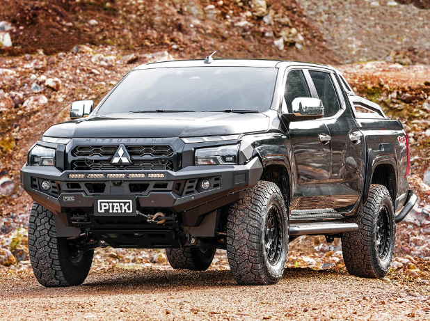 Genesis Non Loop Bar with Black Recovery Points & Bash Plate for Mitsubishi Triton 12-2023>