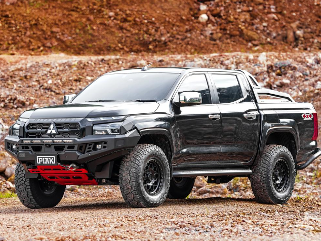 Genesis Non Loop Bar with Black Recovery Points & Bash Plate for Mitsubishi Triton 12-2023> - Image 2