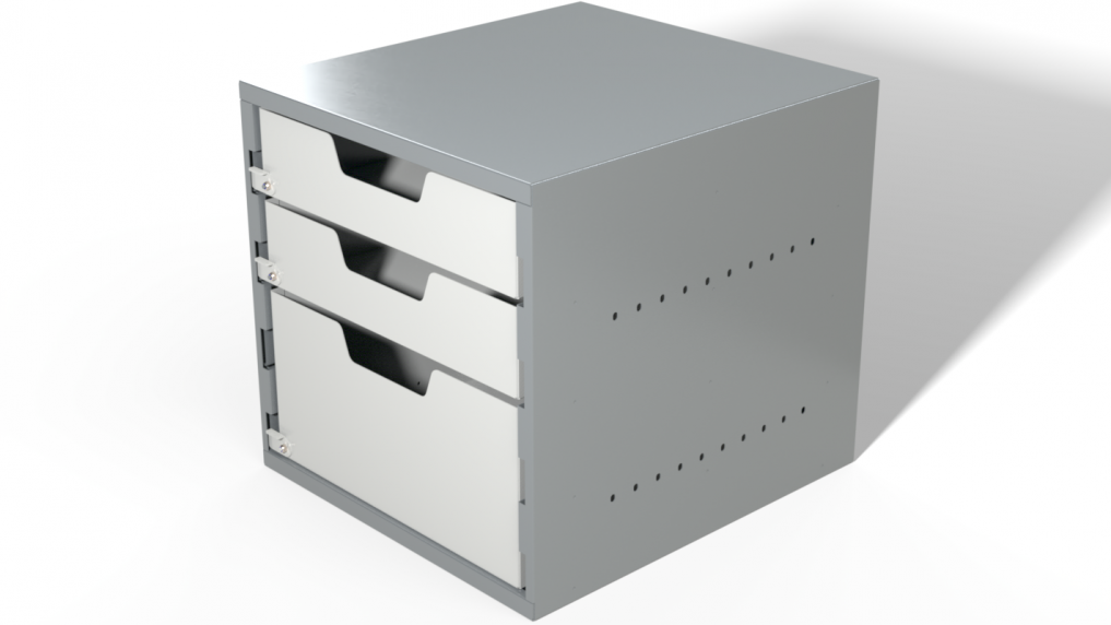 Small Parts Cabinet - 2x Shallow Drawers, 1x Deep Drawer