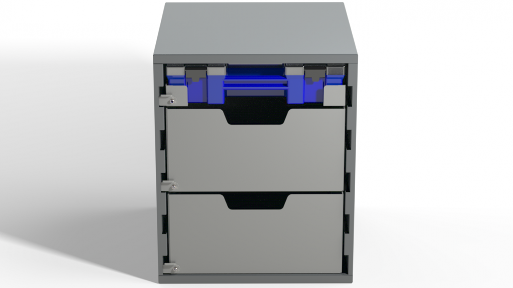 Small Parts Cabinet - 1x Case Drawer, 2x Deep Drawers