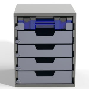 Small Parts Cabinet - 1x Case Drawer, 4x Shallow Drawers
