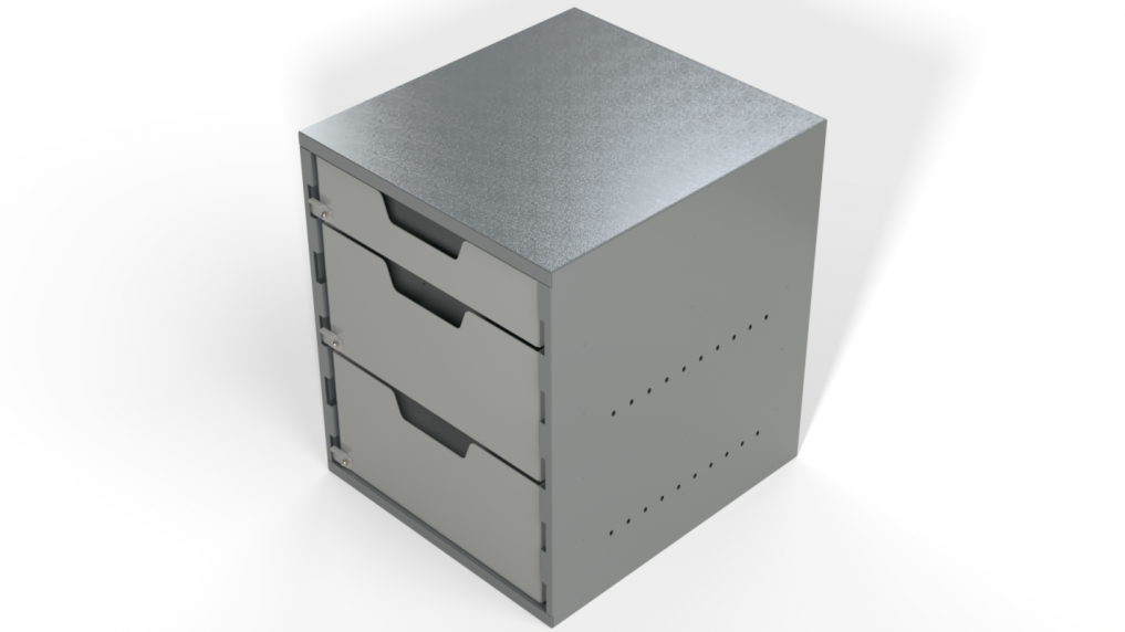 Small Parts Cabinet - 1x Shallow Drawer, 2 Deep Drawers