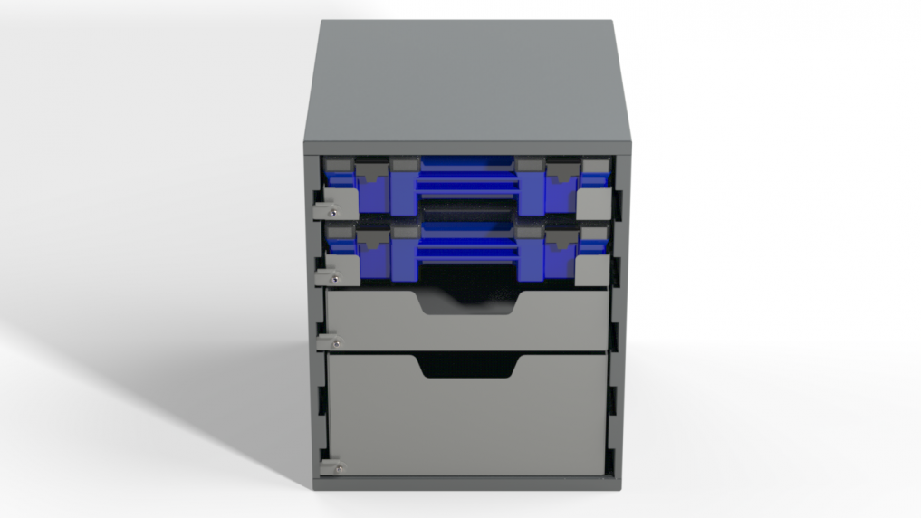 Small Parts Cabinet - 2x Case Drawers, 1x Shallow Drawer, 1x Deep Drawer