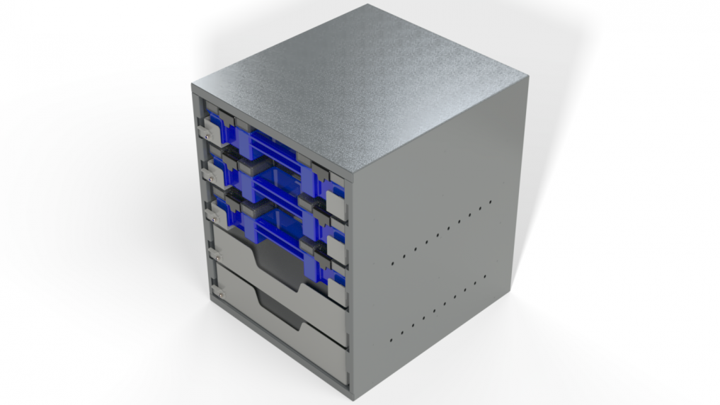 Small Parts Cabinet - 3x Case Drawers, 2x Shallow Drawers