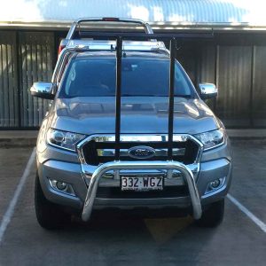 Ford Ranger Nudge Bar with removable "H" rack fitted with Tech Pack
