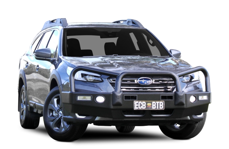 Big Tube Bullbar with Bumper Lights - Subaru Outback - Textura Black Finish