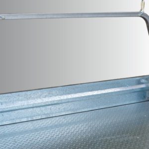 Optional rear removable rack to suit Alloy Tray with tapered headboard