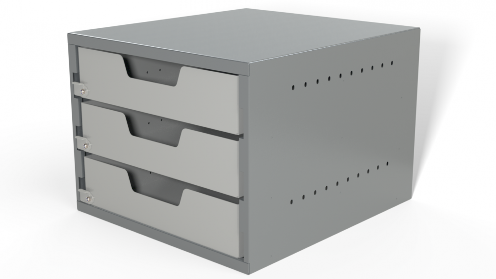 Small Parts Cabinet - 3x Shallow Drawers