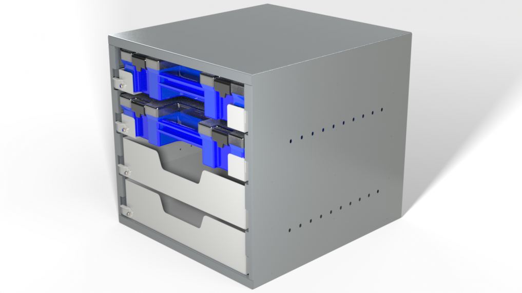 Small Parts Cabinet - 2x Case Drawers, 2x Shallow Drawers