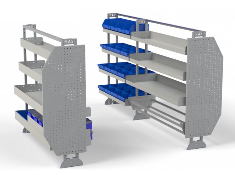 Van Shelving Kit for Electricians, to suit Fiat Scudo LWB High Roof Van 01/14>