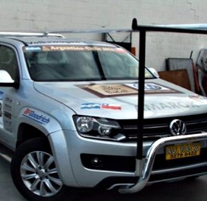 VW AMAROK NUDGE BAR with removable "H" rack
